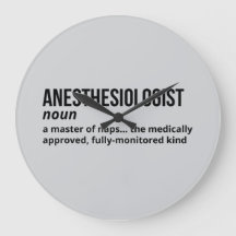 Funny Anaesthesiologist Definition Clock Gift