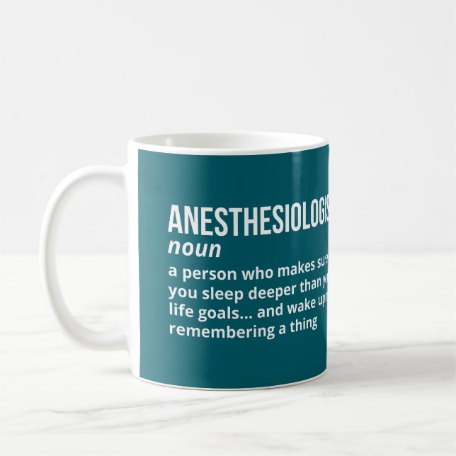 Funny Anaesthesiologist Definition Coffee Mug (Left)