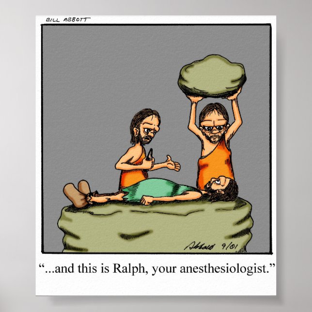 Funny Anaesthesiologist Humour Poster Gift (Front)