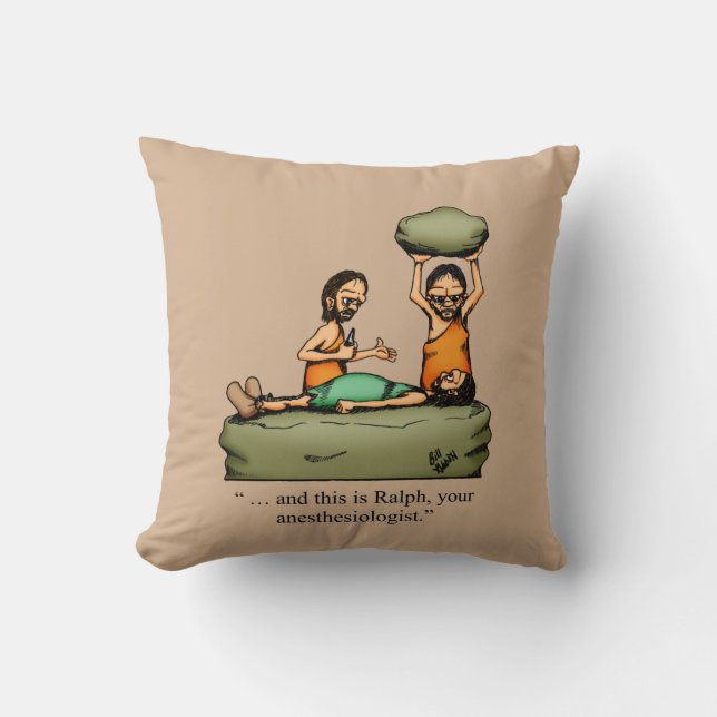 Funny Anaesthesiologist  Throw Pillow (Front)