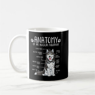 Funny Anatomy Alaskan Malamute Dog Lover  Coffee Mug