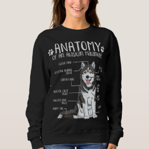 Funny Anatomy Alaskan Malamute Dog Lover Sweatshirt