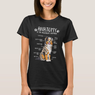 Funny Anatomy Australian Shepherd Dog Lover Aussie T-Shirt