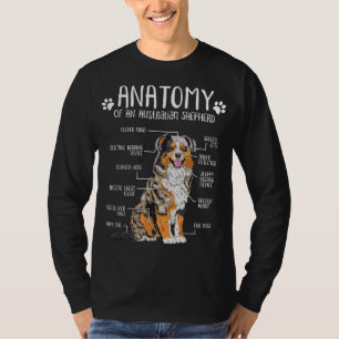 Funny Anatomy Australian Shepherd Dog Lover Aussie T-Shirt
