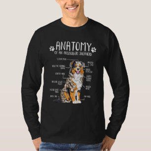 Funny Anatomy Australian Shepherd Dog Lover Aussie T-Shirt