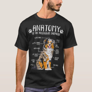 Funny Anatomy Australian Shepherd Dog Lover T-Shirt
