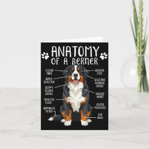 Funny Anatomy Bernese Mountain Dog Cute Berner Lov Card