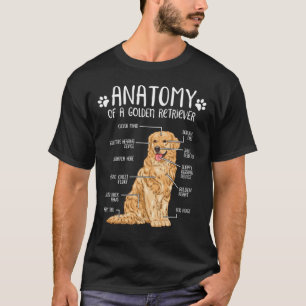 Funny Anatomy Golden Retriever Dog Lover Gift T-Shirt