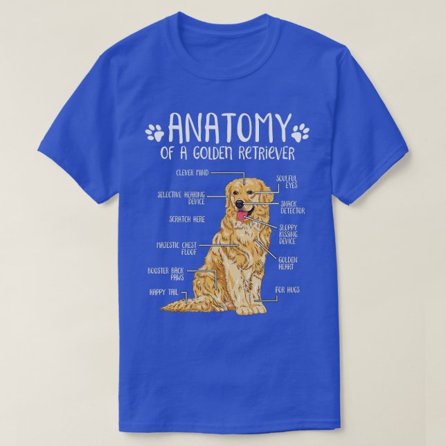 Funny Anatomy Golden Retriever Dog Lover -gigapixe T-Shirt (Design Front)