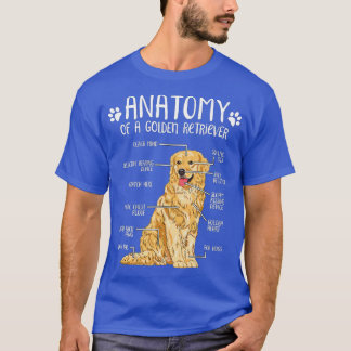 Funny Anatomy Golden Retriever Dog Lover -gigapixe T-Shirt