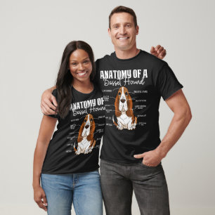 Funny Anatomy Of A Bassett Hound Dog T-Shirt