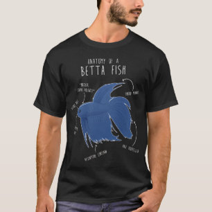 Funny Anatomy of a Betta Fish - Mother I Crave Vio T-Shirt