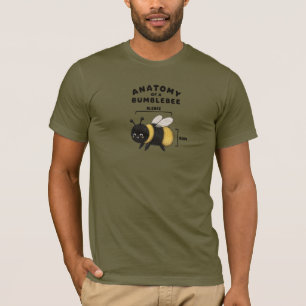 Funny Anatomy Of A Bumblebee Blebee Bum Cute  T-Shirt