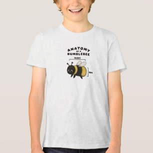 Funny Anatomy Of A Bumblebee Blebee Bum Cute Tri-Blend Shirt
