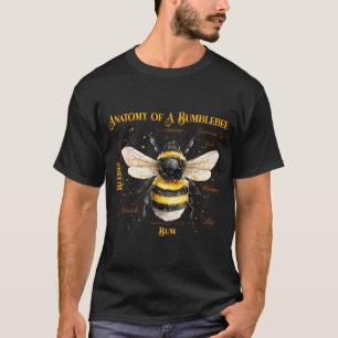 Funny anatomy of a bumblebee sarcastic humour T-Shirt