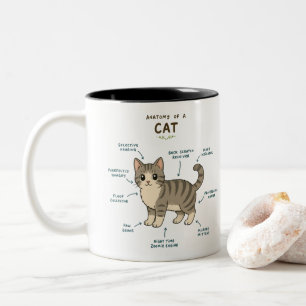 Funny Anatomy Of A Cat Mug - Cute Cat Lover Gift