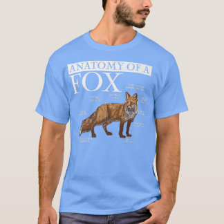 Funny Anatomy Of A Fo, Cute Funny Animal Lover, Fu T-Shirt