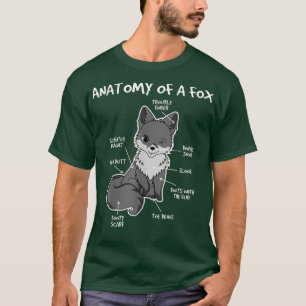 Funny Anatomy Of A Fo, Cute Funny Animal Lover, Fu T-Shirt