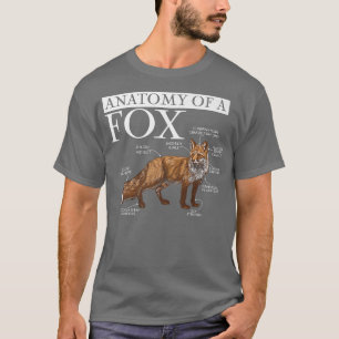 Funny Anatomy Of A Fo, Cute Funny Animal Lover, Fu T-Shirt