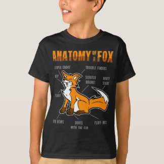 Funny Anatomy of a Fox  Furry Fursona Women  Men T-Shirt