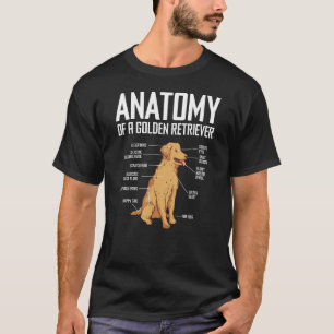 Funny Anatomy Of A Golden Retriever Dog Lover Pet T-Shirt