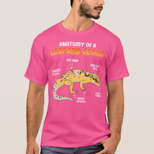 Funny Anatomy Of A Leopard Gecko Lizard Reptile Jo T-Shirt