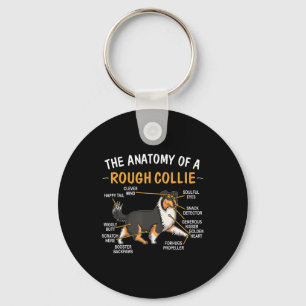 Funny Anatomy Of A Rough Collie For Dog Lovers Key Ring