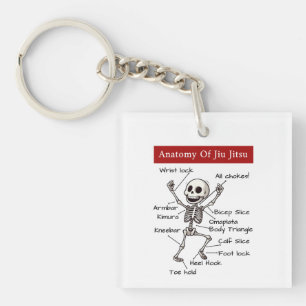 Funny Anatomy Of Jiu Jitsu Submissions Technique Key Ring