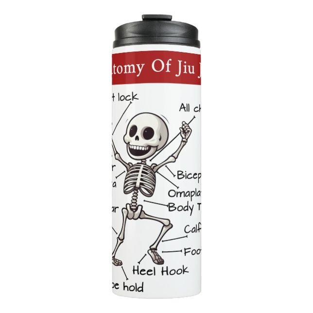 Funny Anatomy Of Jiu Jitsu Submissions Thermal Tumbler (Front)