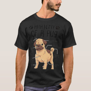 Funny Anatomy Pug Dog Pug Lover Premium  T-Shirt