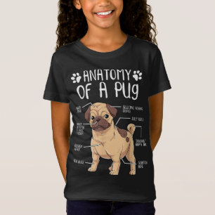 Funny Anatomy Pug Dog Pug Lover T-Shirt