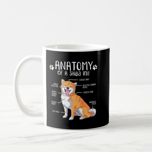 Funny Anatomy Shiba Inu Dog Lover 462 Coffee Mug (Left)
