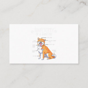funny anatomy shiba inu dog lover gift business card