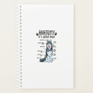 Funny Anatomy Siberian Husky Dog Lover Gift Planner