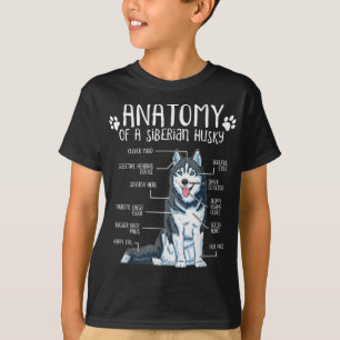 Funny Anatomy Siberian Husky Dog Lover T-Shirt
