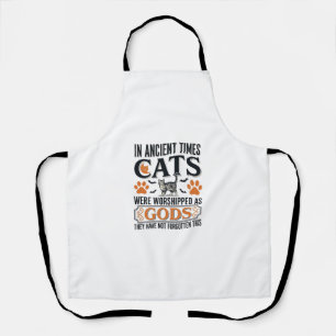 Funny Ancient Cats Worshipped As Gods Vintage Shir Apron