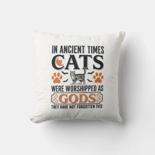 Funny Ancient Cats Worshipped As Gods Vintage Shir Cushion