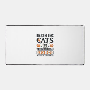 Funny Ancient Cats Worshipped As Gods Vintage Shir Desk Mat