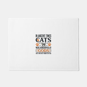 Funny Ancient Cats Worshipped As Gods Vintage Shir Doormat