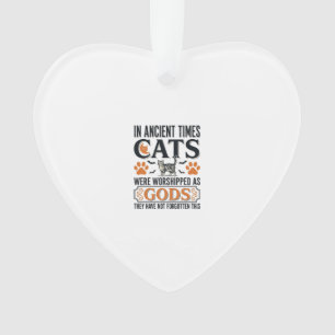 Funny Ancient Cats Worshipped As Gods Vintage Shir Ornament