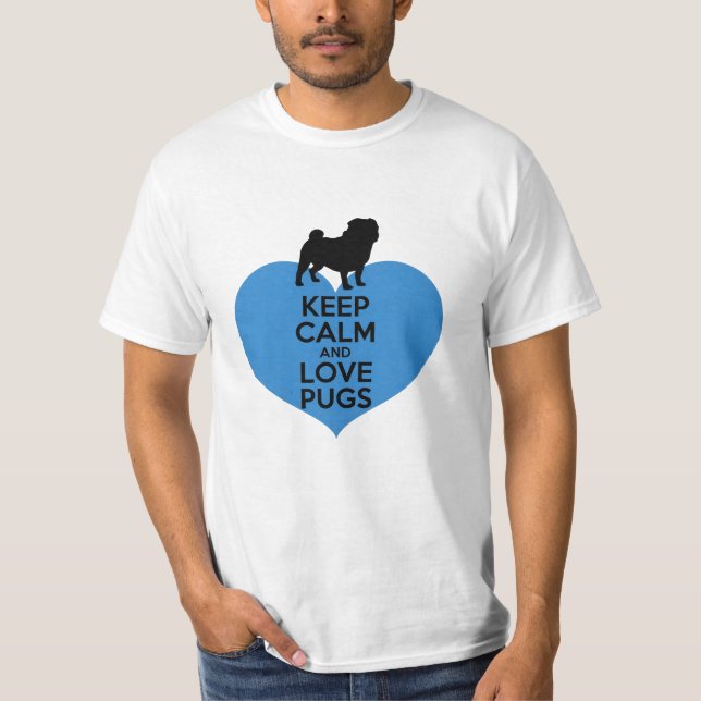 Funny and Adorable Pug Lover Graphics T-Shirt (Front)