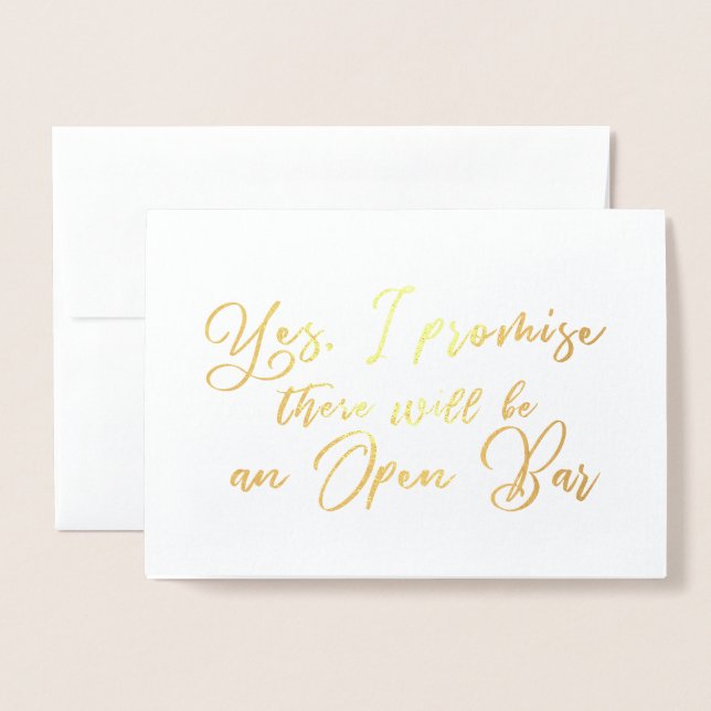 Funny and Beautiful Bridesmaid Proposal Foil Card (Front With Envelope)