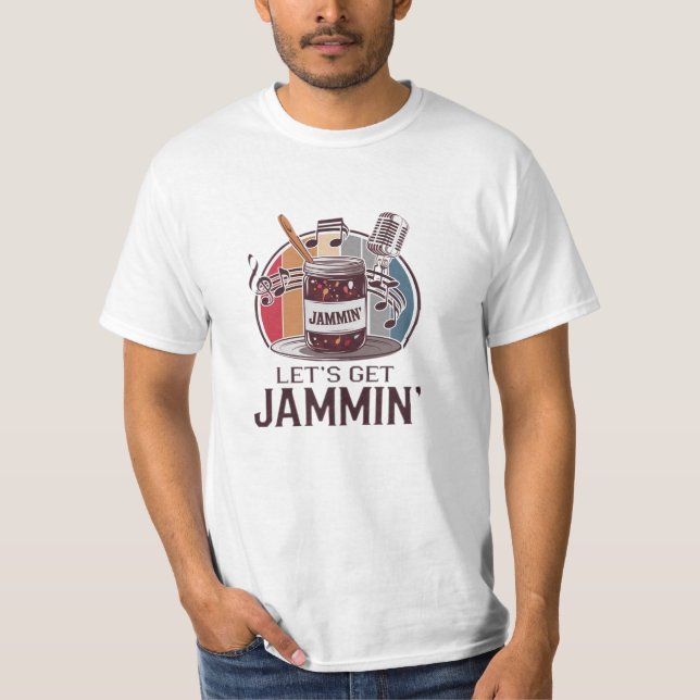 Funny and Bold Jam Lover Graphics T-Shirt (Front)