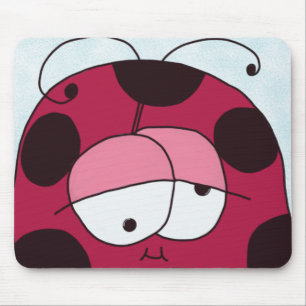 Funny and Chubby Ladybug Mouse Mat