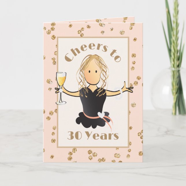 Funny and Classy 30th Birthday Card for Her (Front)