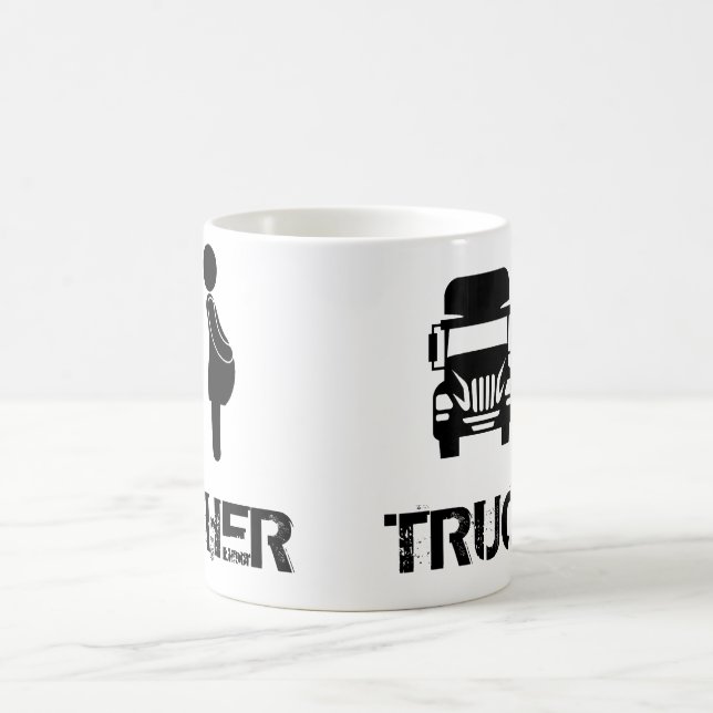 Funny and cool Mother Trucker by Storeman Coffee Mug (Center)