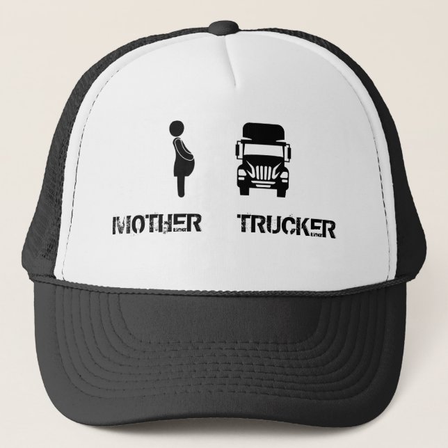 Funny and cool Mother Trucker by Storeman Trucker Hat (Front)