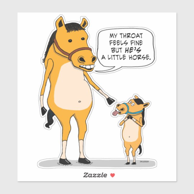 Funny and Cute Big Horse and Little Horse (Sheet)