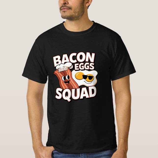 Funny and Cute Breakfast Lover Designs T-Shirt (Front)