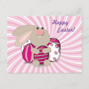Funny and Cute bunny Easter Postcard